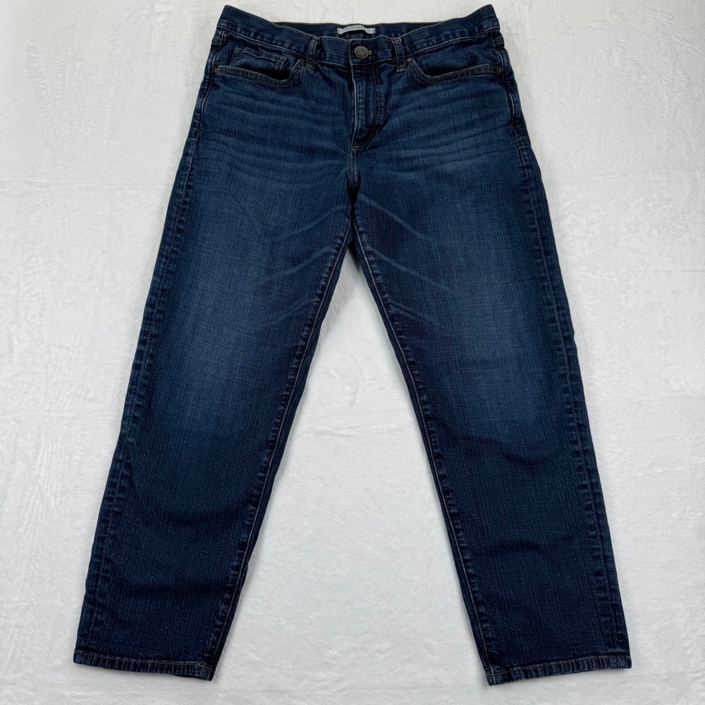 Banana Republic Premium Denim Dark Wash Straight Leg Jeans Size 31